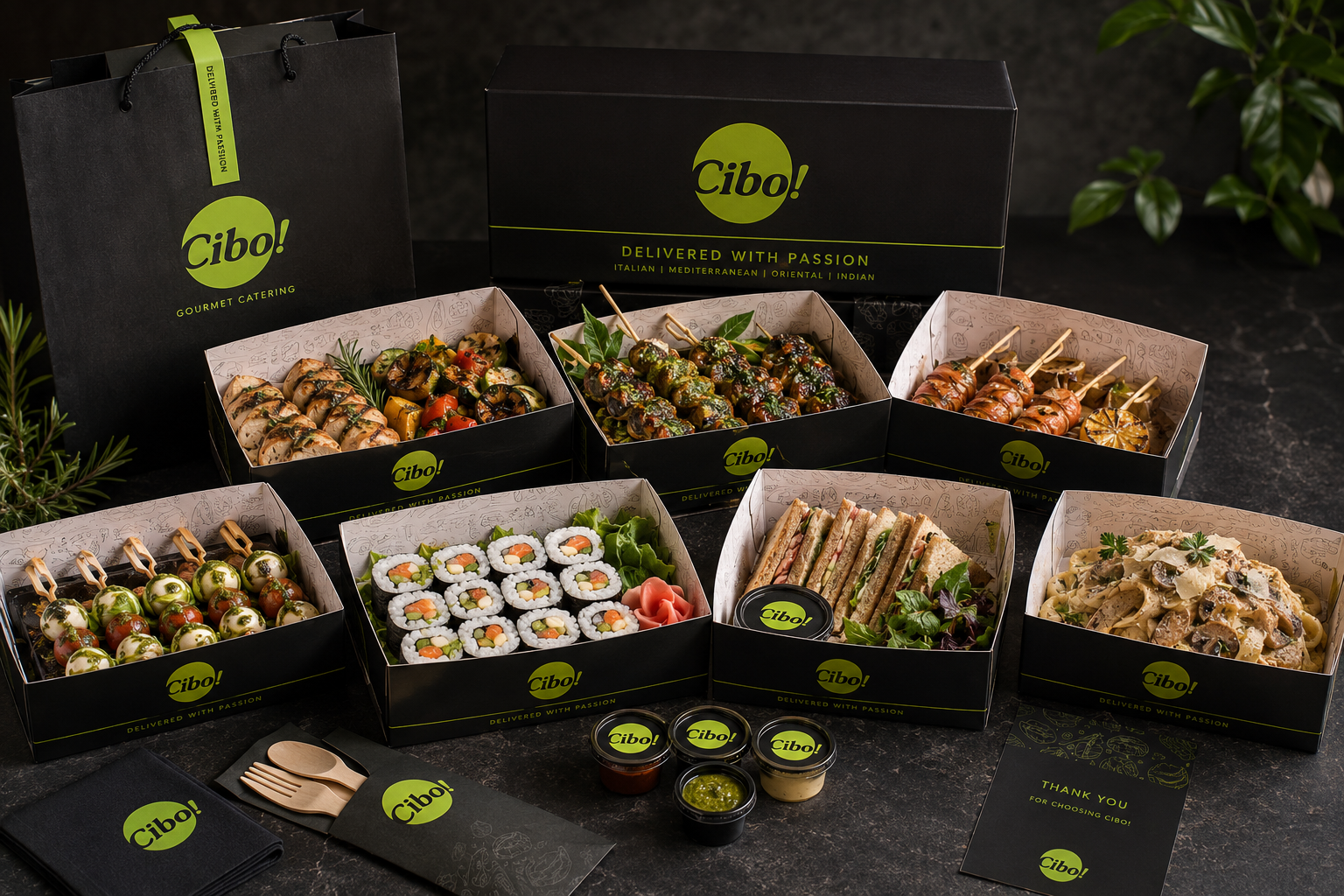 Cibo Express Drop Off Catering Trays Mumbai